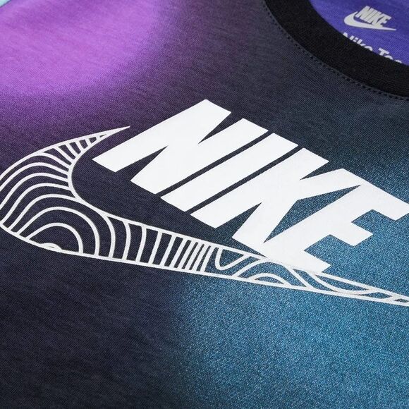 Nike Boys Graphic Multicolor T Shirt Illuminate  Print Tee (Little Kids) Black 5 - Picture 8 of 9